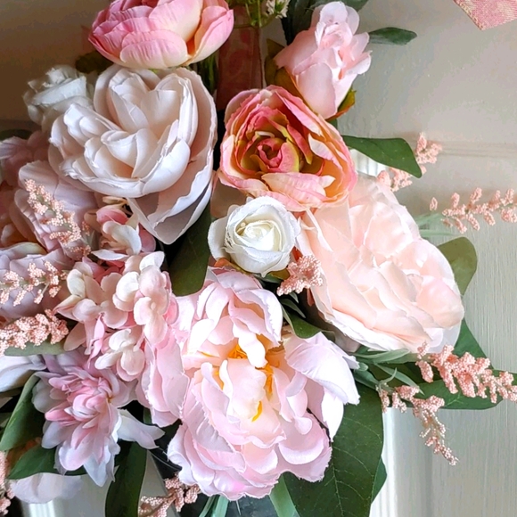 Handmade Peony/Rose Door Wreath💐 - Picture 7 of 8